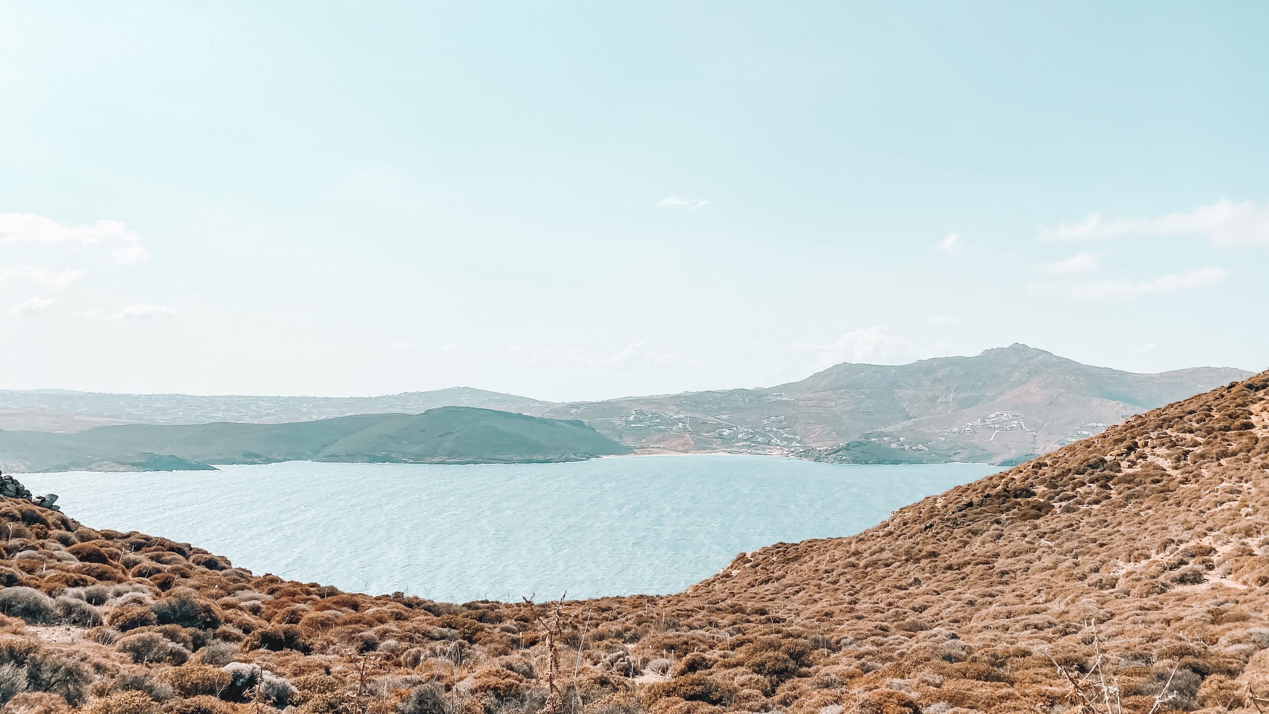 Aussicht auf Bucht auf Mykonos